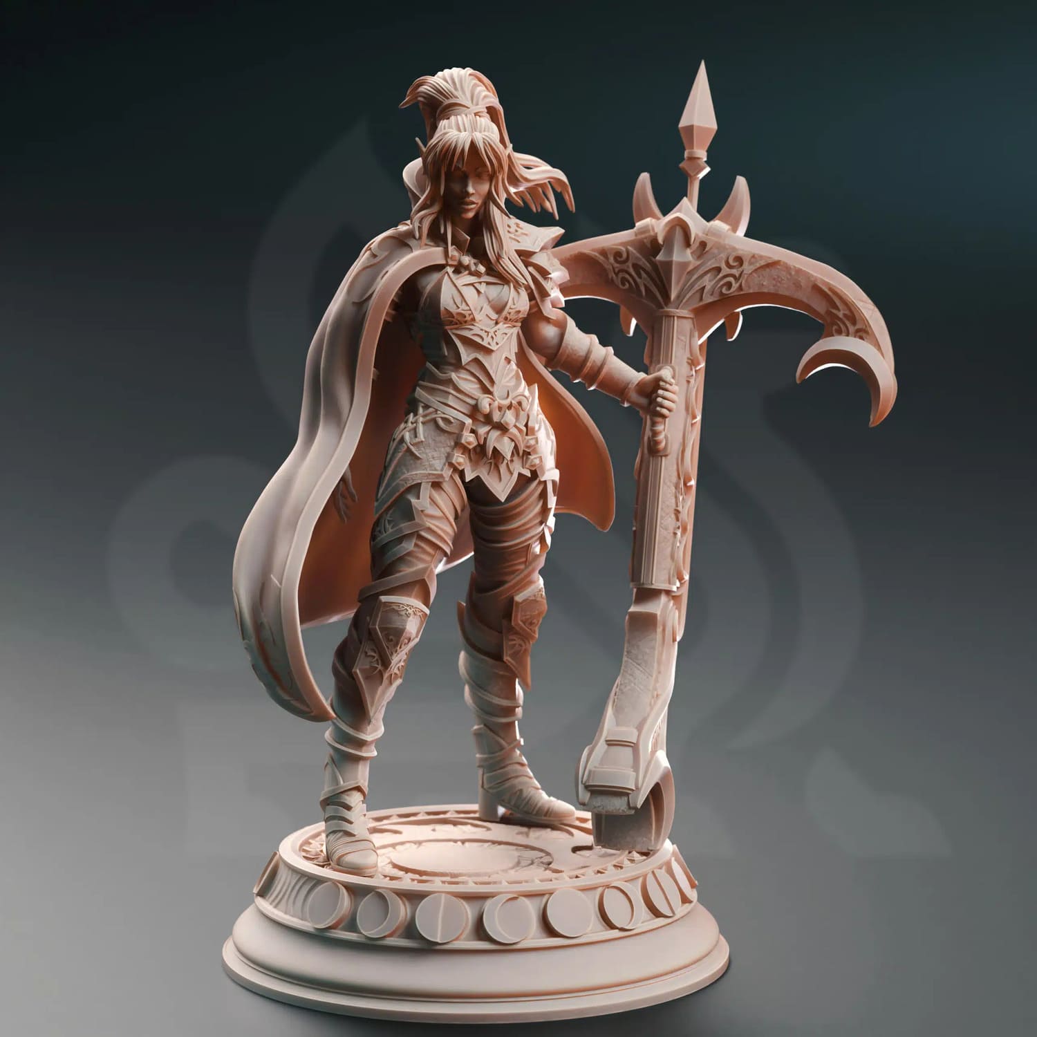 Drow Moonlight Ranger miniature holding a large crossbow