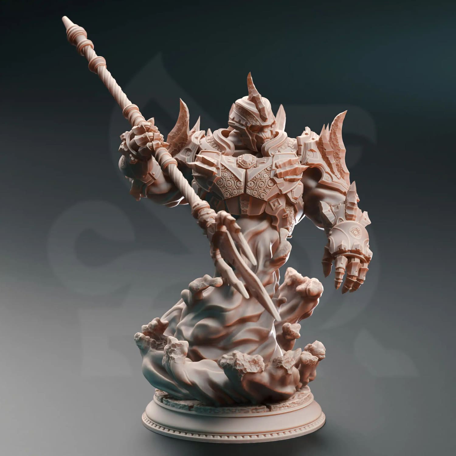 Elemental myrmidon miniature holding a spear