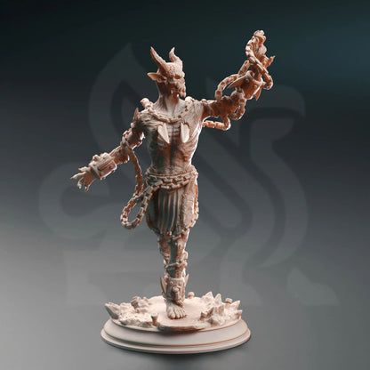 Nosmeni Chain Devil miniature holding a fireball