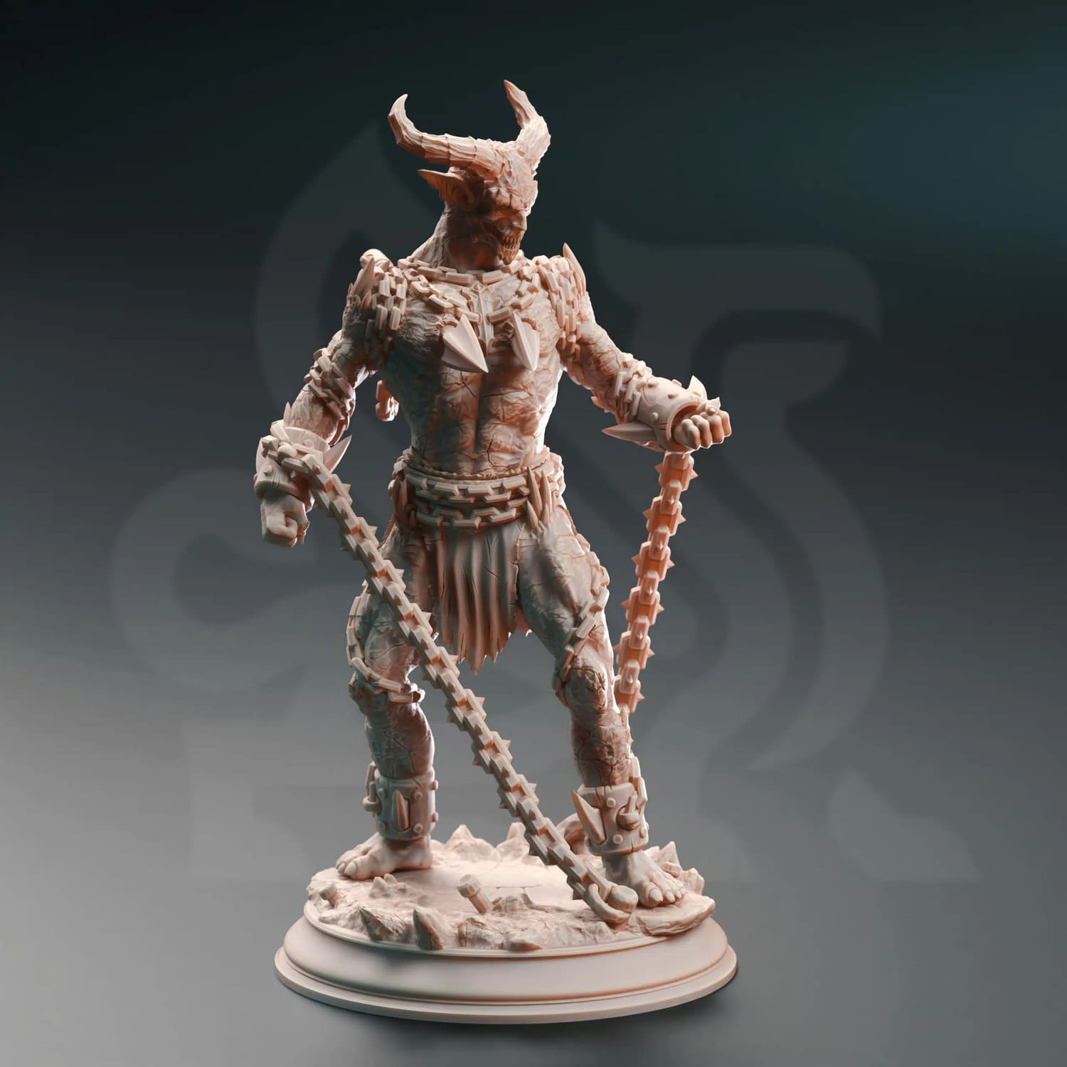 Nosmeni Chain Devil miniature with his hands chained