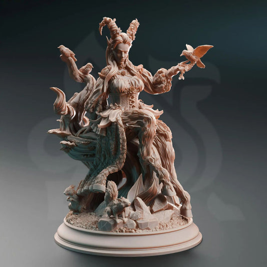 Mother of the Fey miniature surrounded by animals
