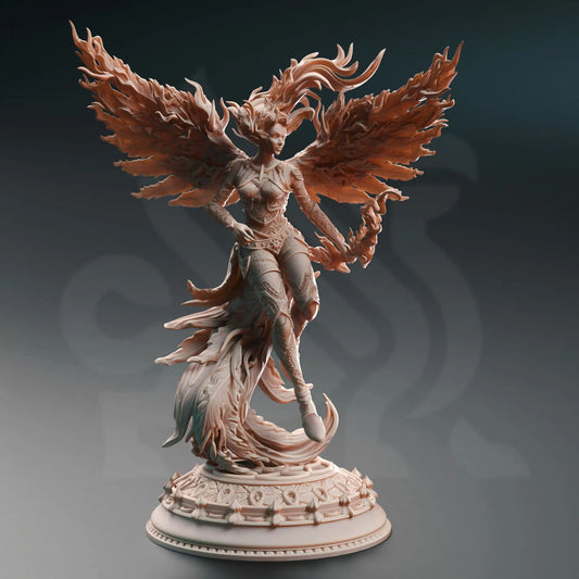 Phoenix sun elf ranger miniature holding a bow