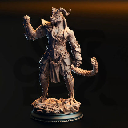 Vaakrin Steeljaw – Black Dragonborn Fighter