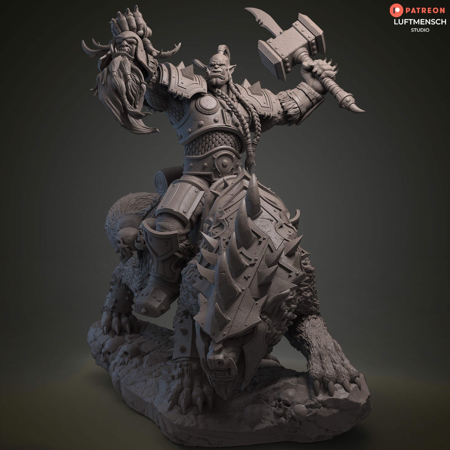 Orgrim Doomhammer Figurine - World of Warcraft Inspired Collectible